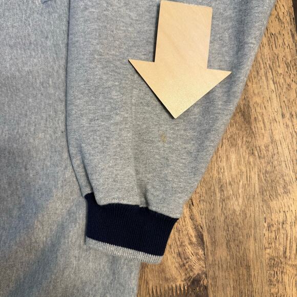 US Navy VTG Gear For Sports Oversized Twill Embroidered Sweatshirt Gray Unisex L - Picture 6 of 9